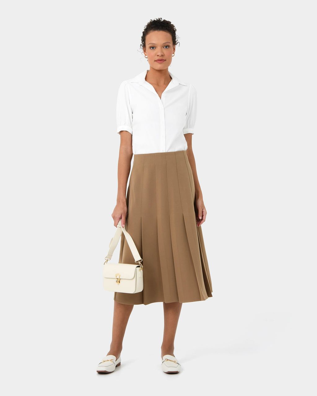 Eloisa Pleated Midi Skirt