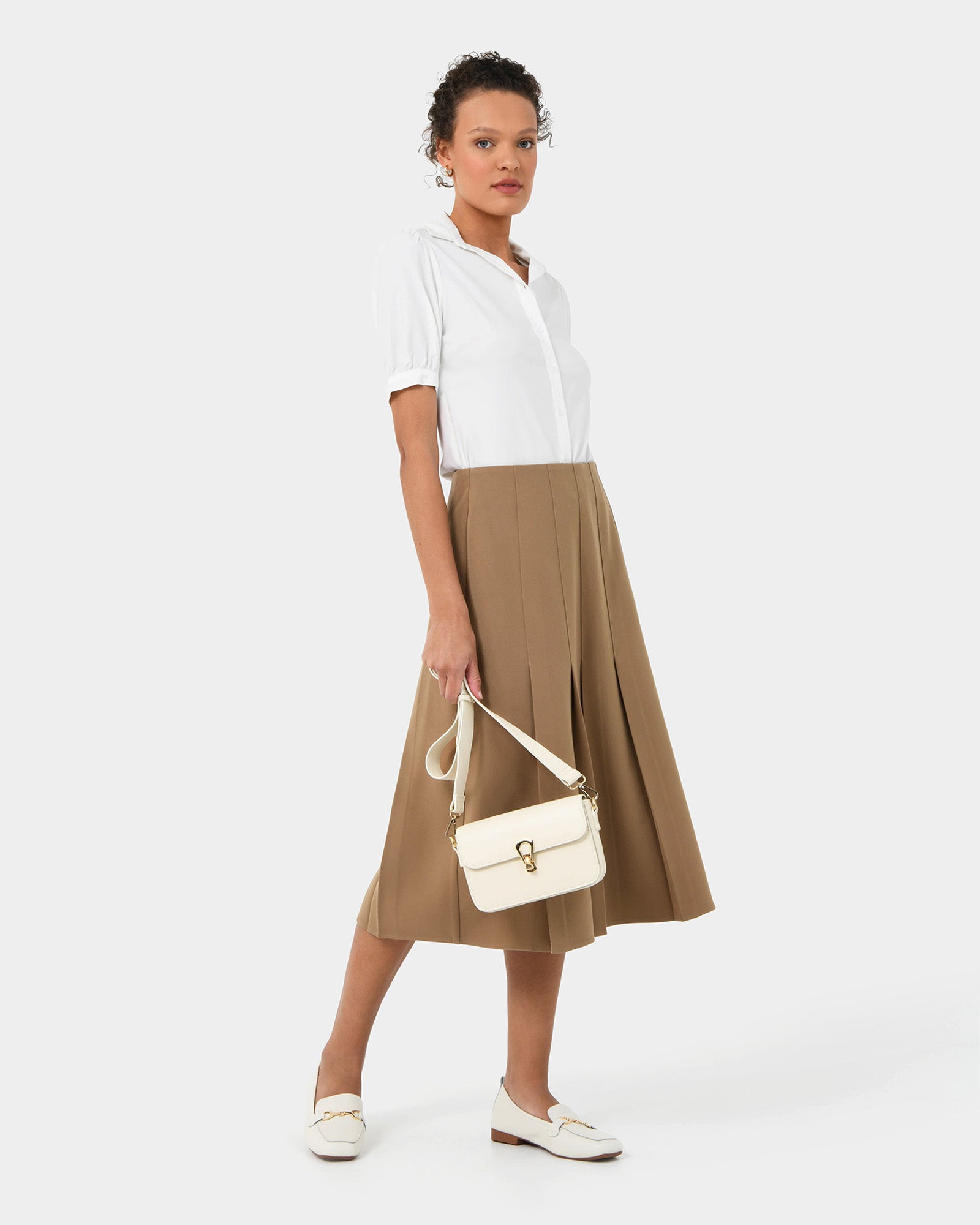 Eloisa Pleated Midi Skirt