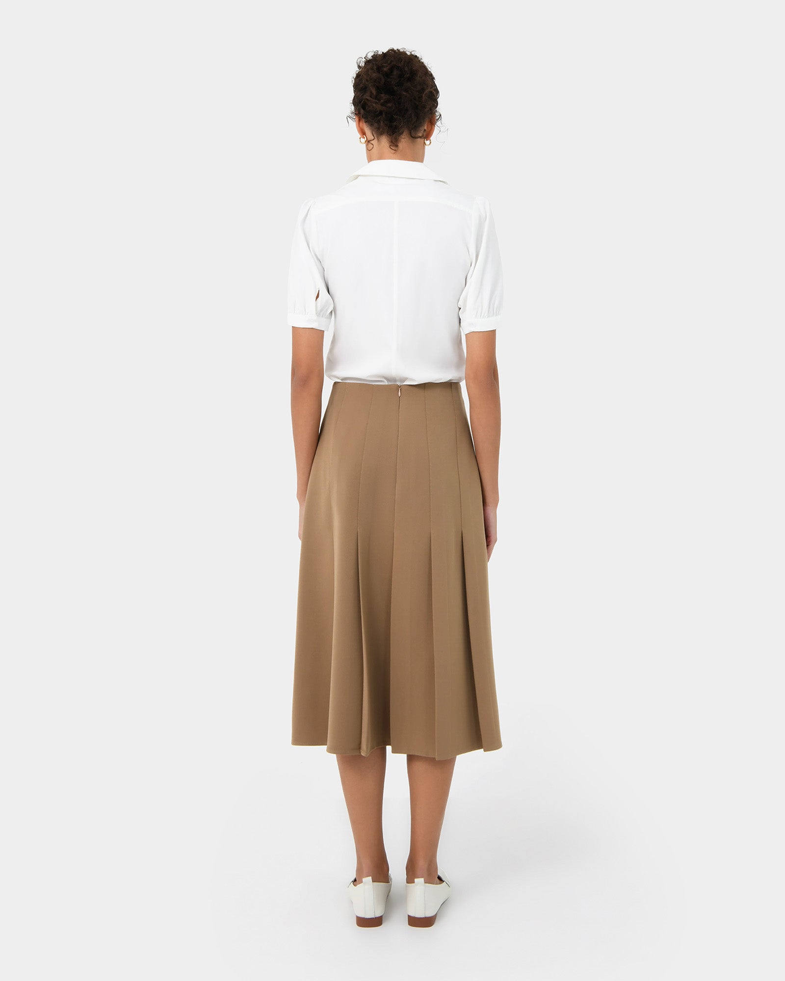 Eloisa Pleated Midi Skirt