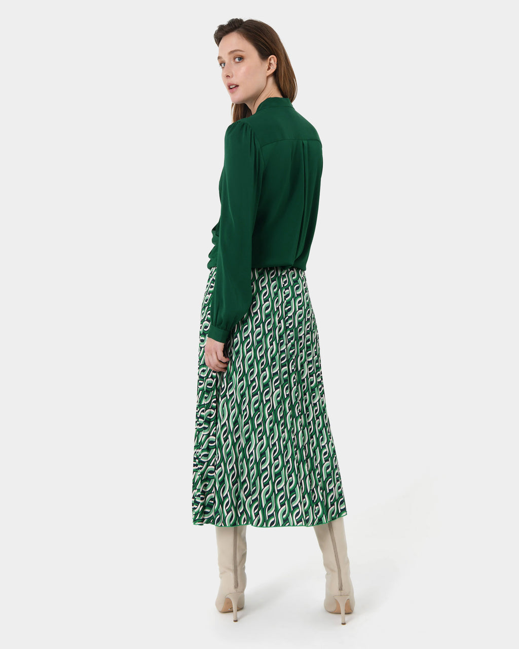 Keira Printed Midi Skirt