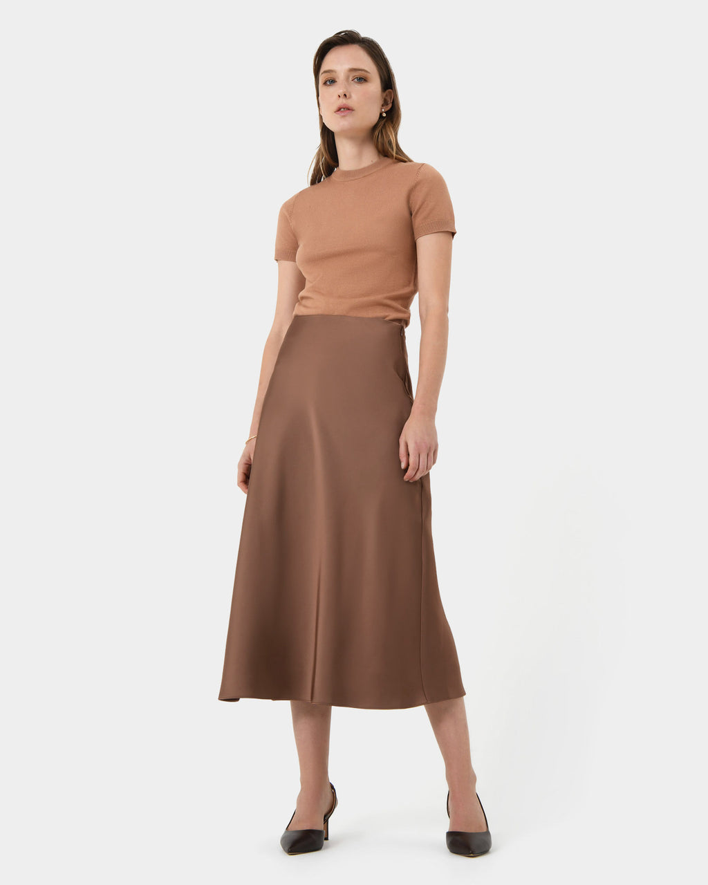 Kalena Satin Bias Skirt