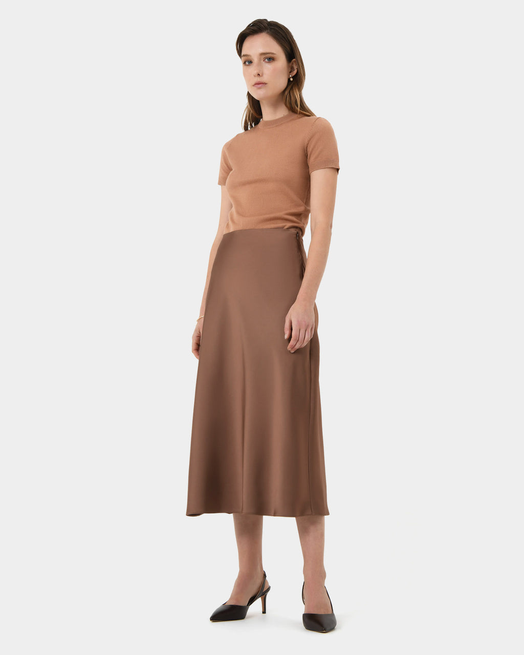 Kalena Satin Bias Skirt