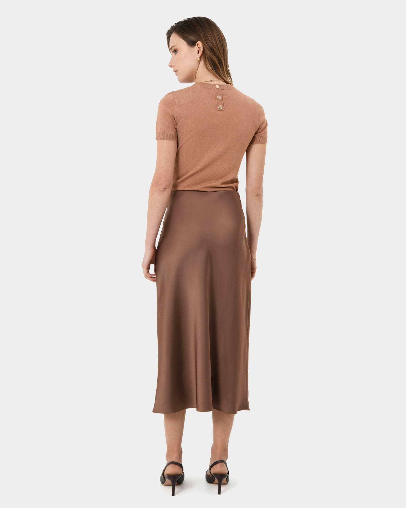 Kalena Satin Bias Skirt