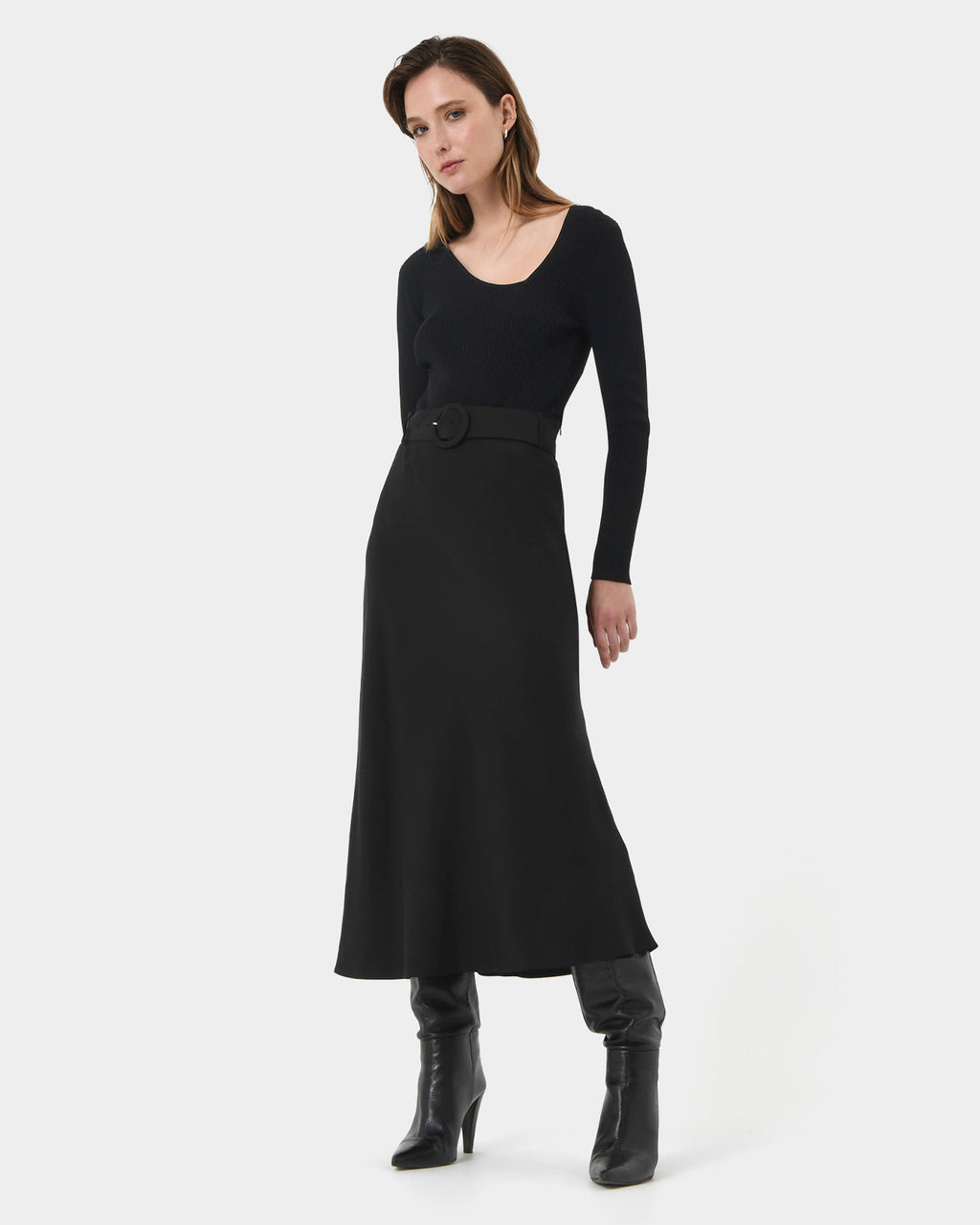 Isla Belted Midi Skirt
