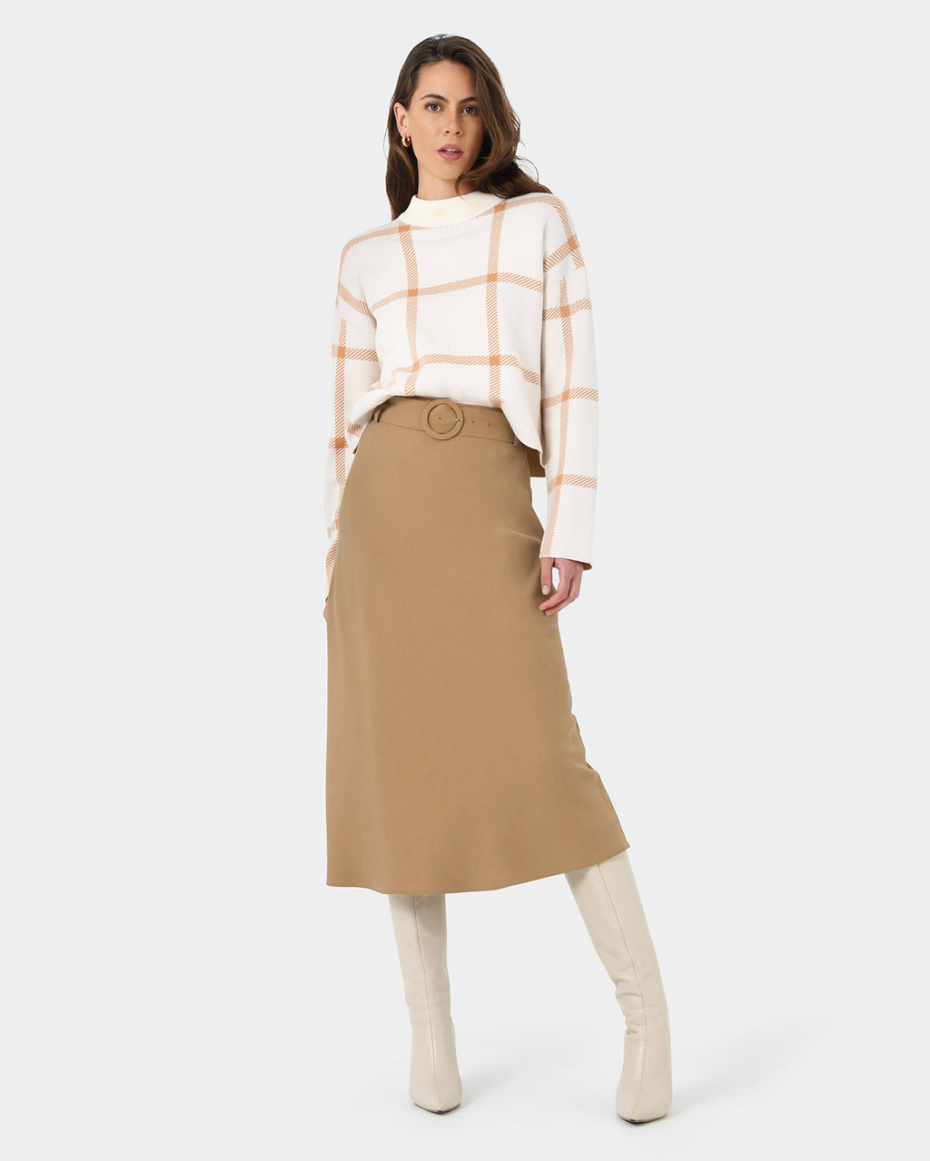 Isla Belted Midi Skirt