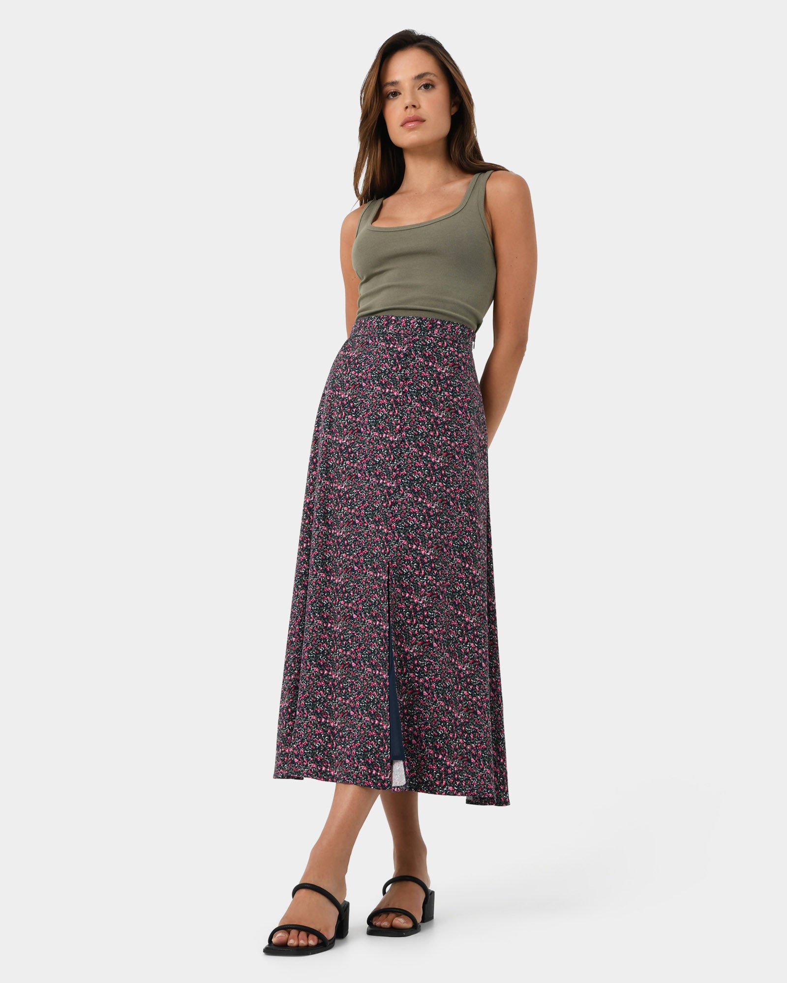 Chantya Floral Midi Skirt
