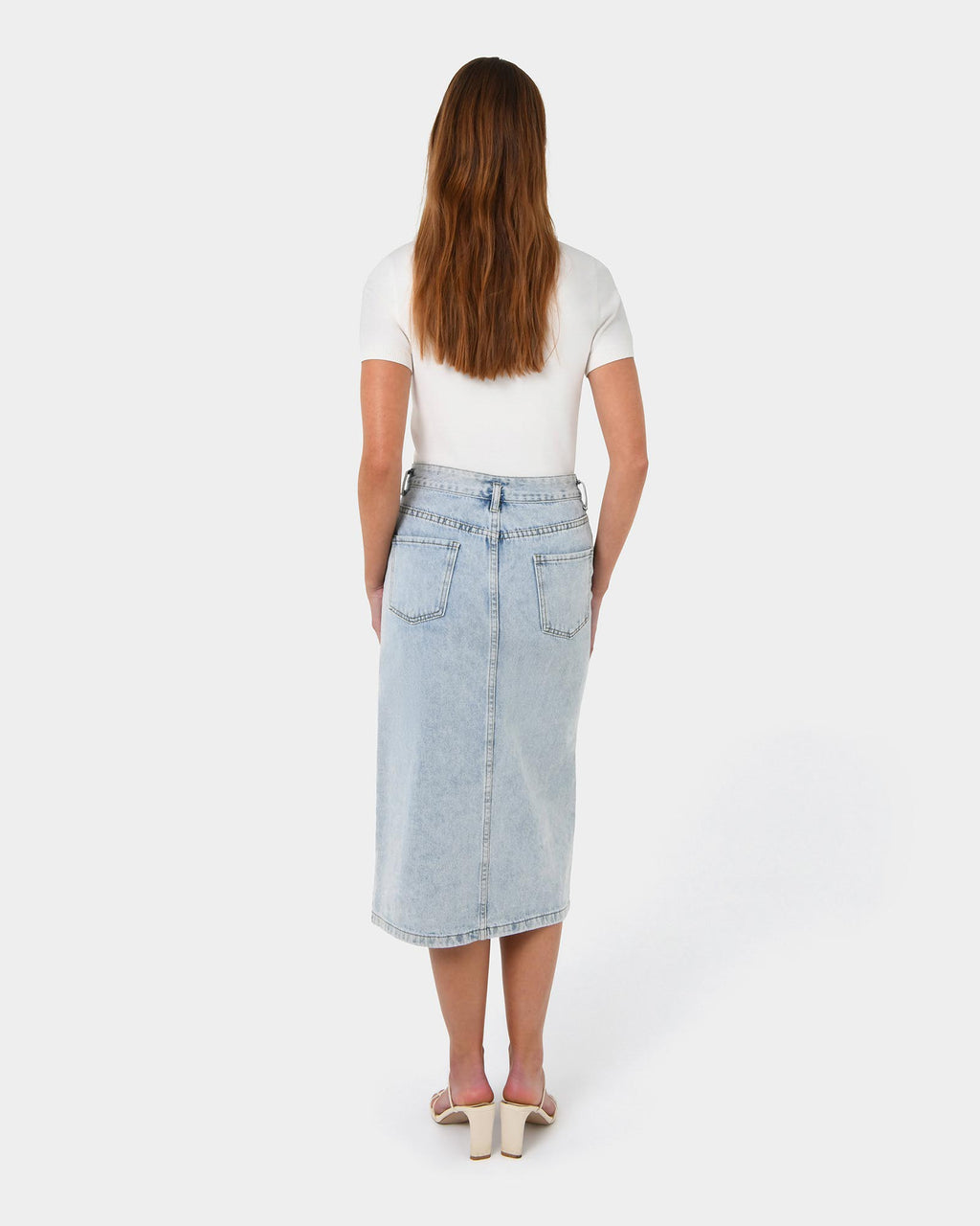 Veronique Midi Denim Skirt
