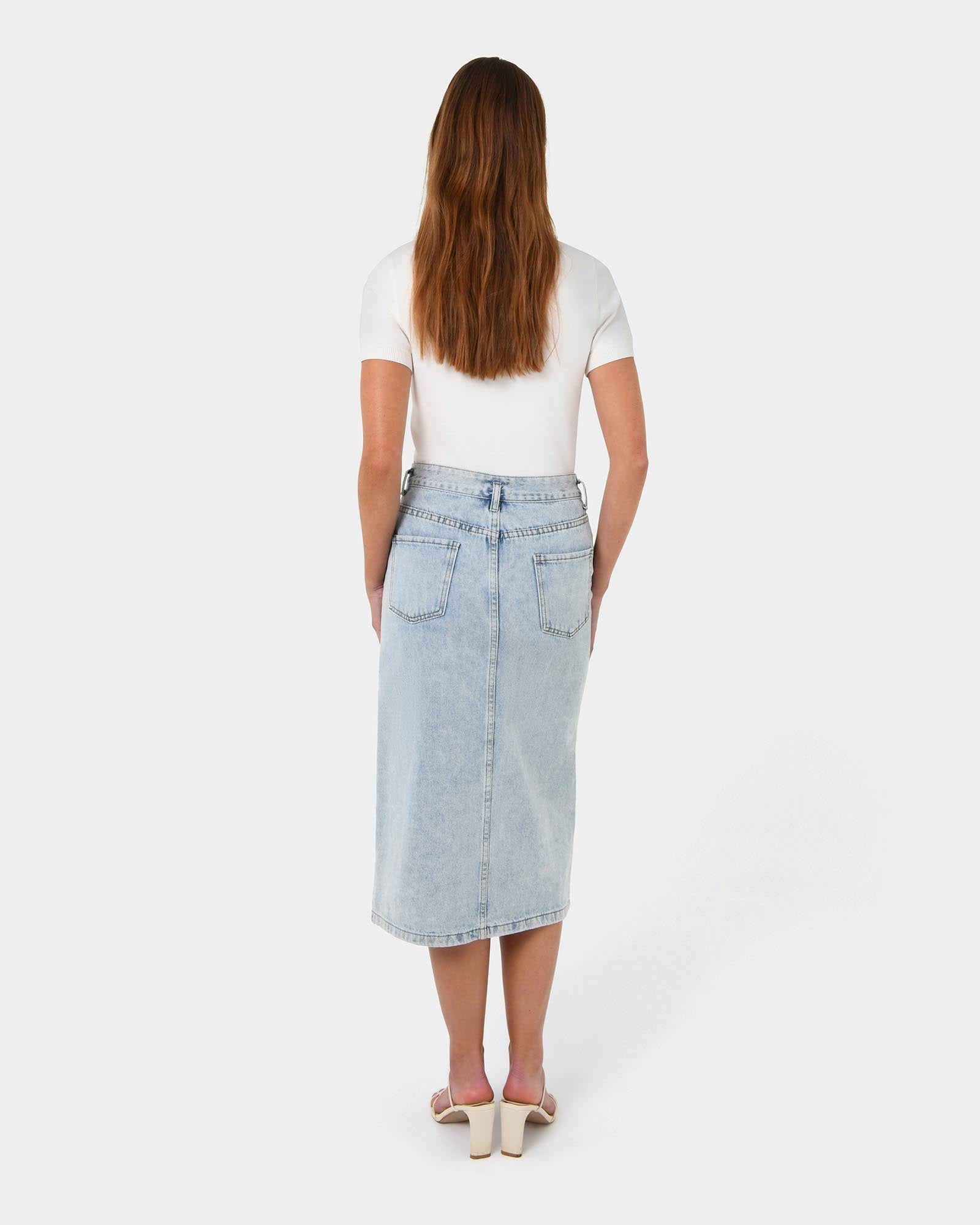 Veronique Midi Denim Skirt