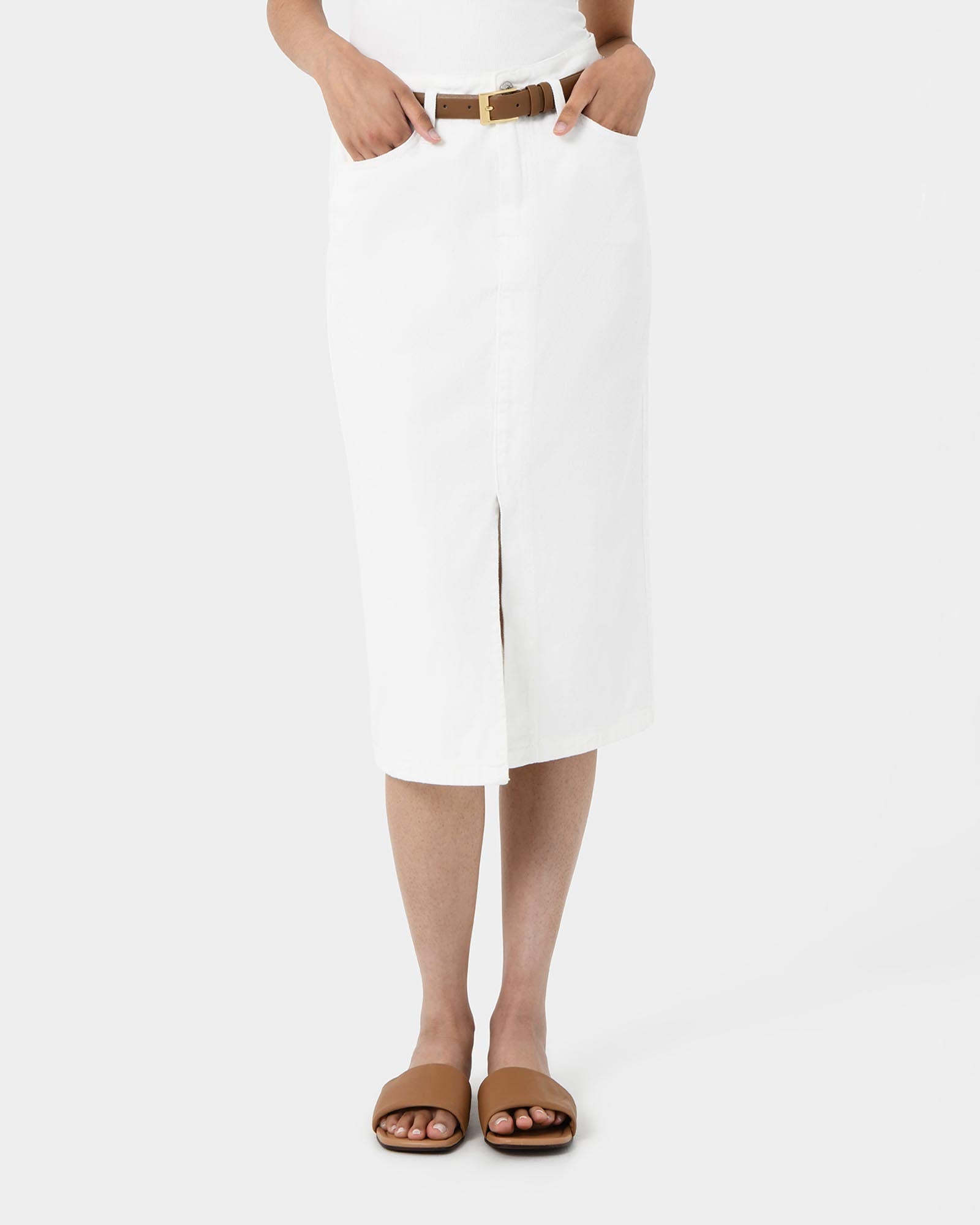 Veronique Midi Denim Skirt