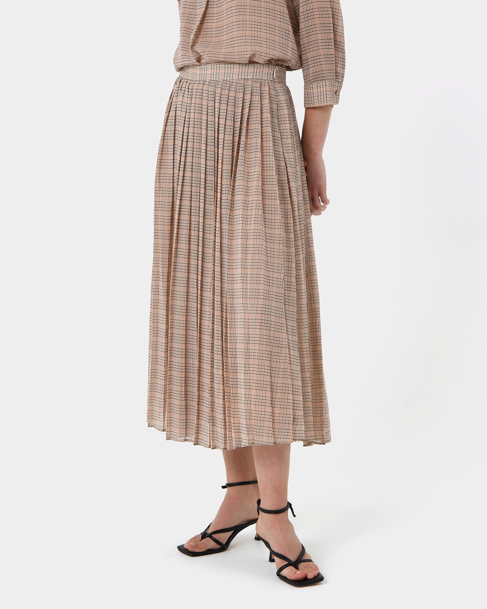 Martina Check Pleated Skirt