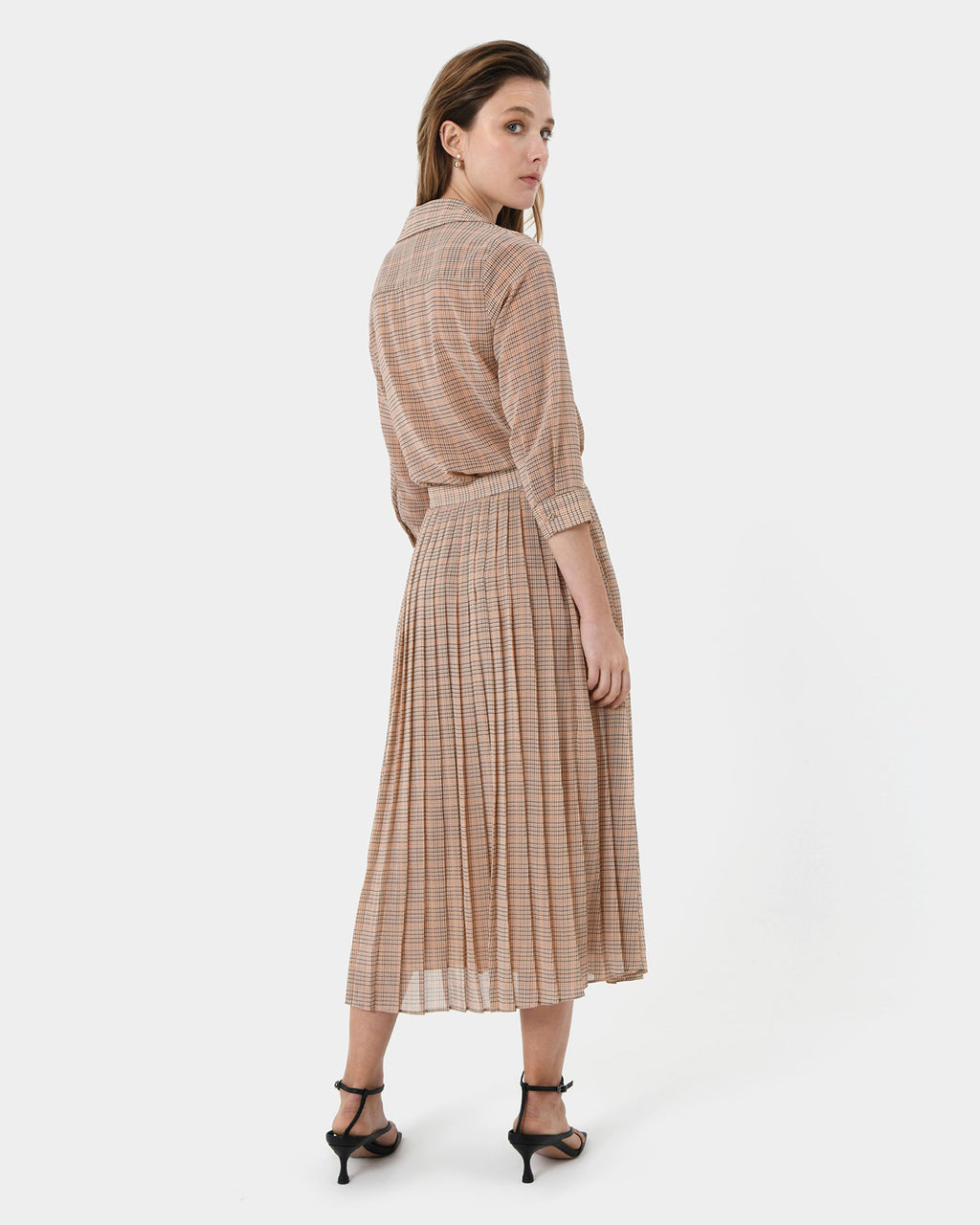 Martina Check Pleated Skirt