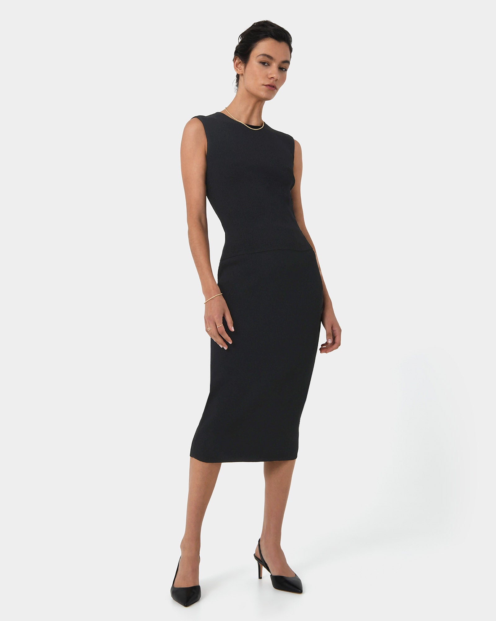 Viviana Ribbed Knit Midi Skirt