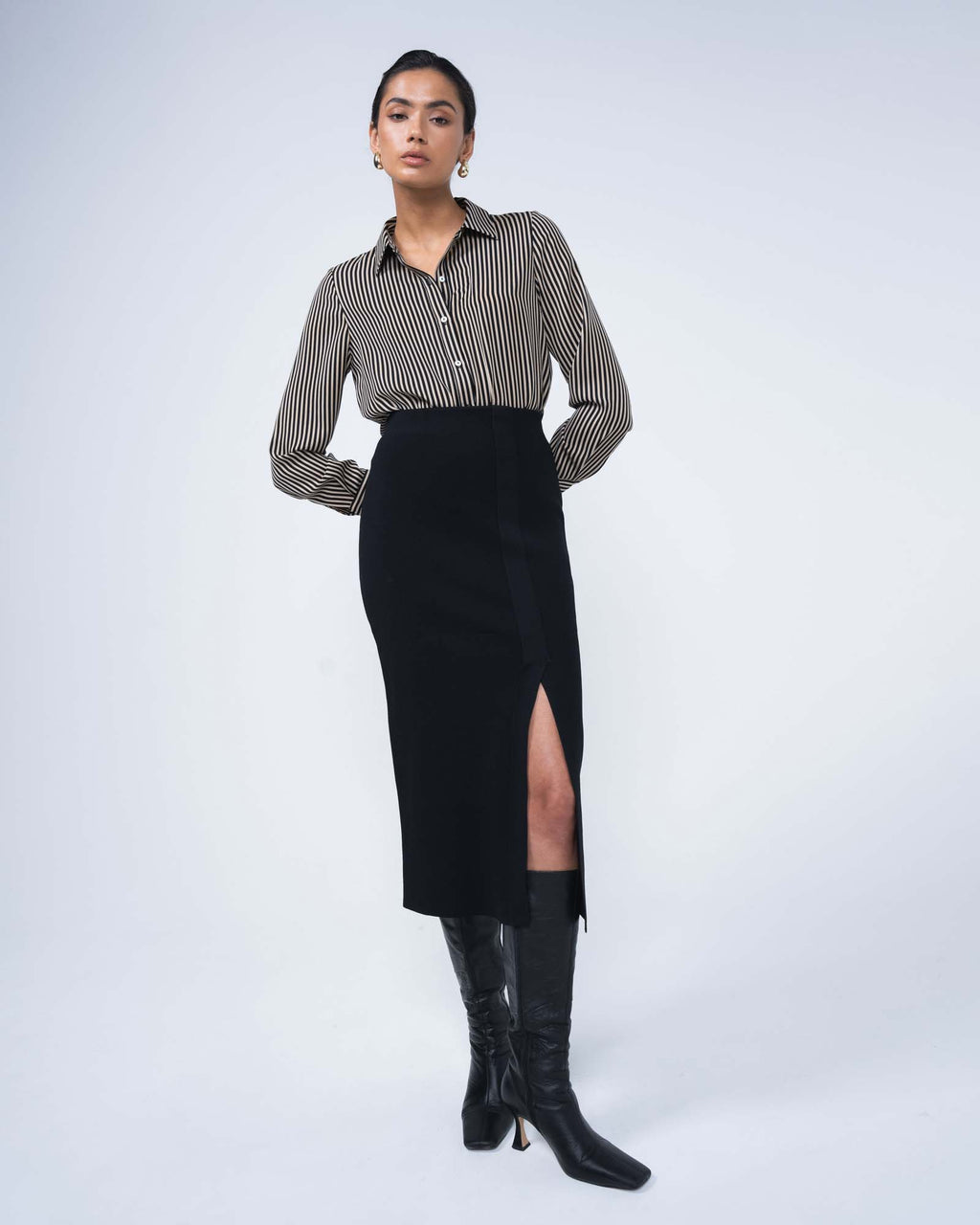 Betty Knit Split Skirt