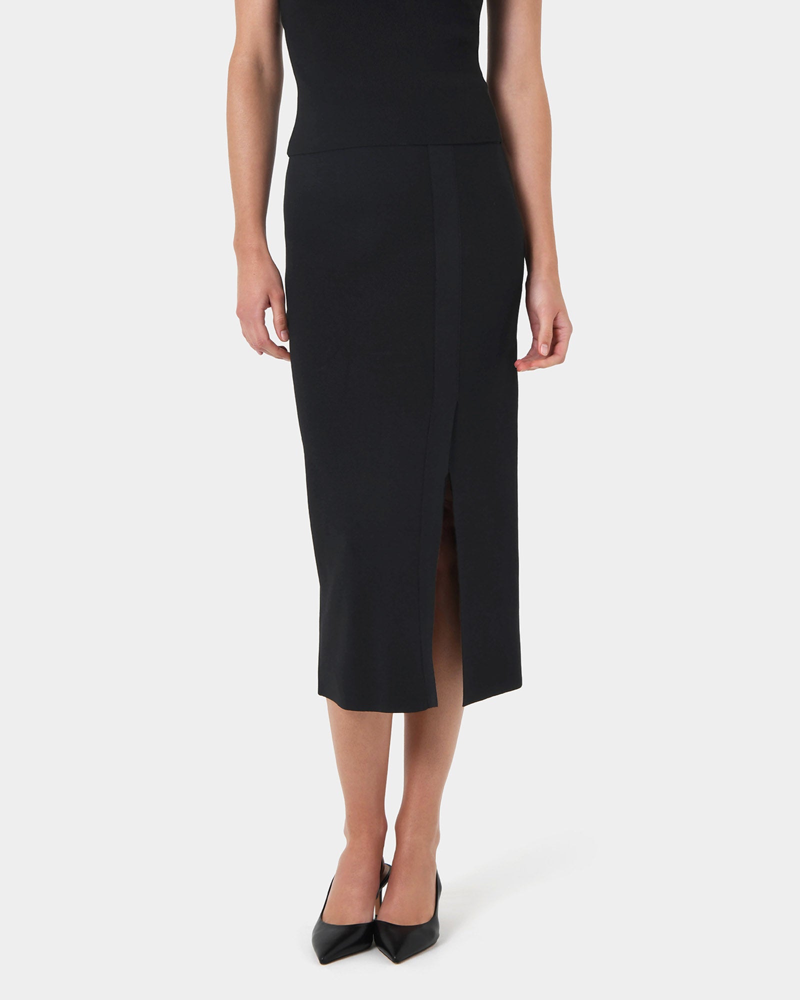 Betty Knit Split Skirt