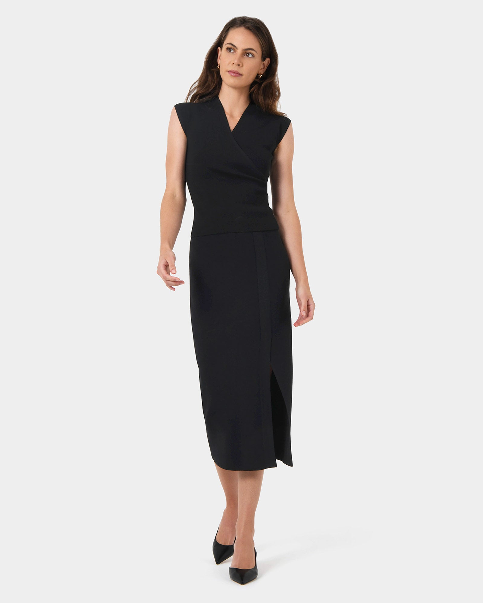 Betty Knit Split Skirt