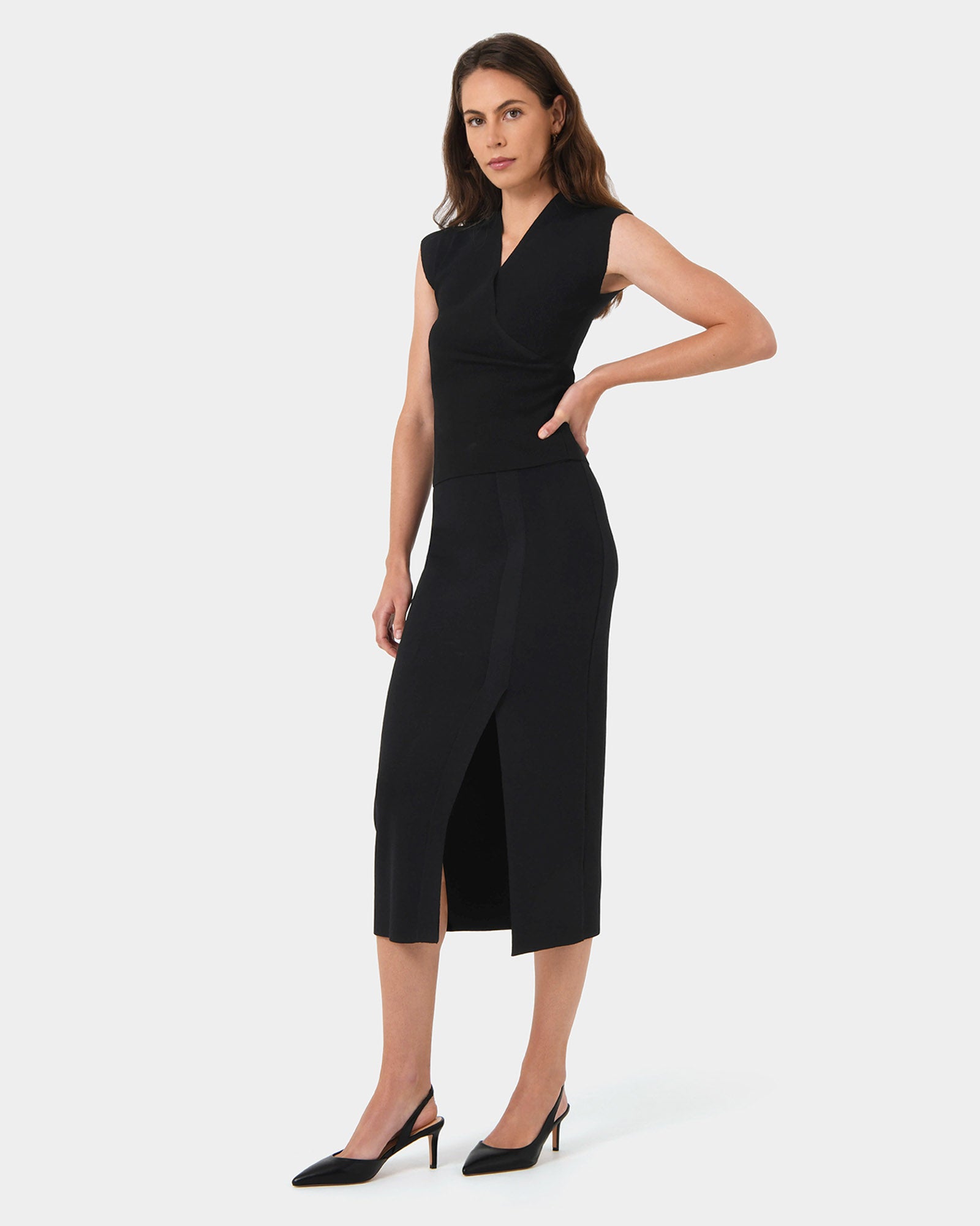 Betty Knit Split Skirt