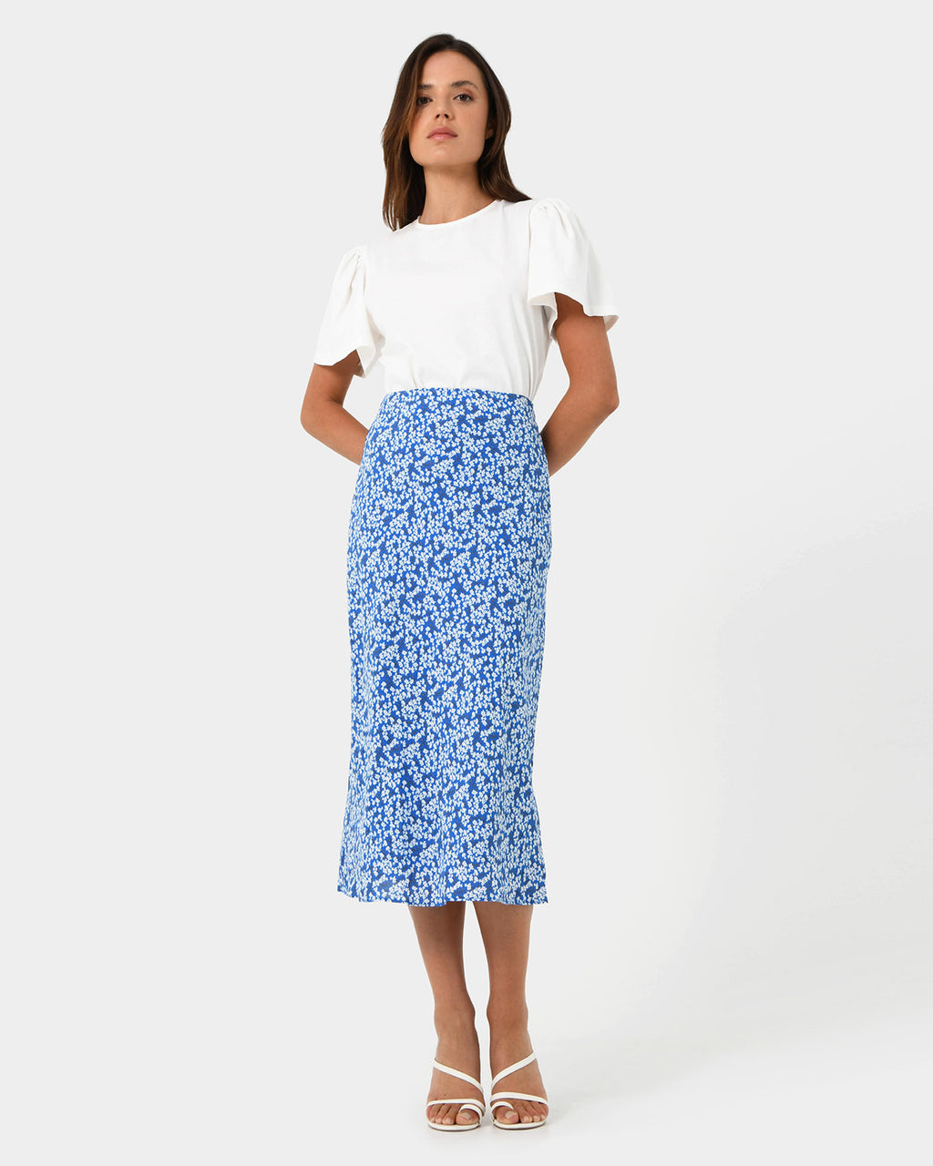 Cora Bias Floral Skirt