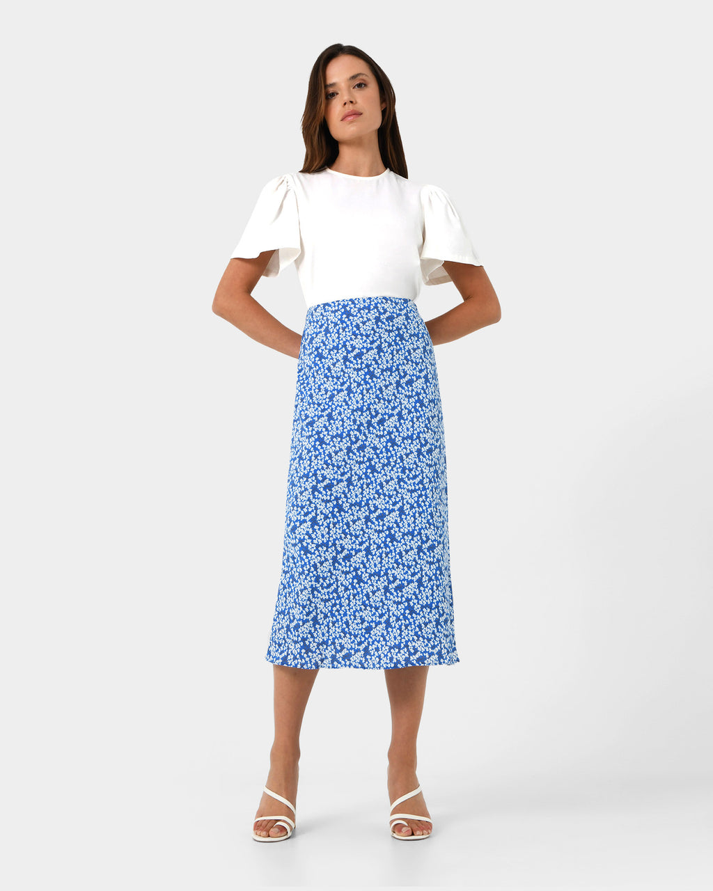 Cora Bias Floral Skirt