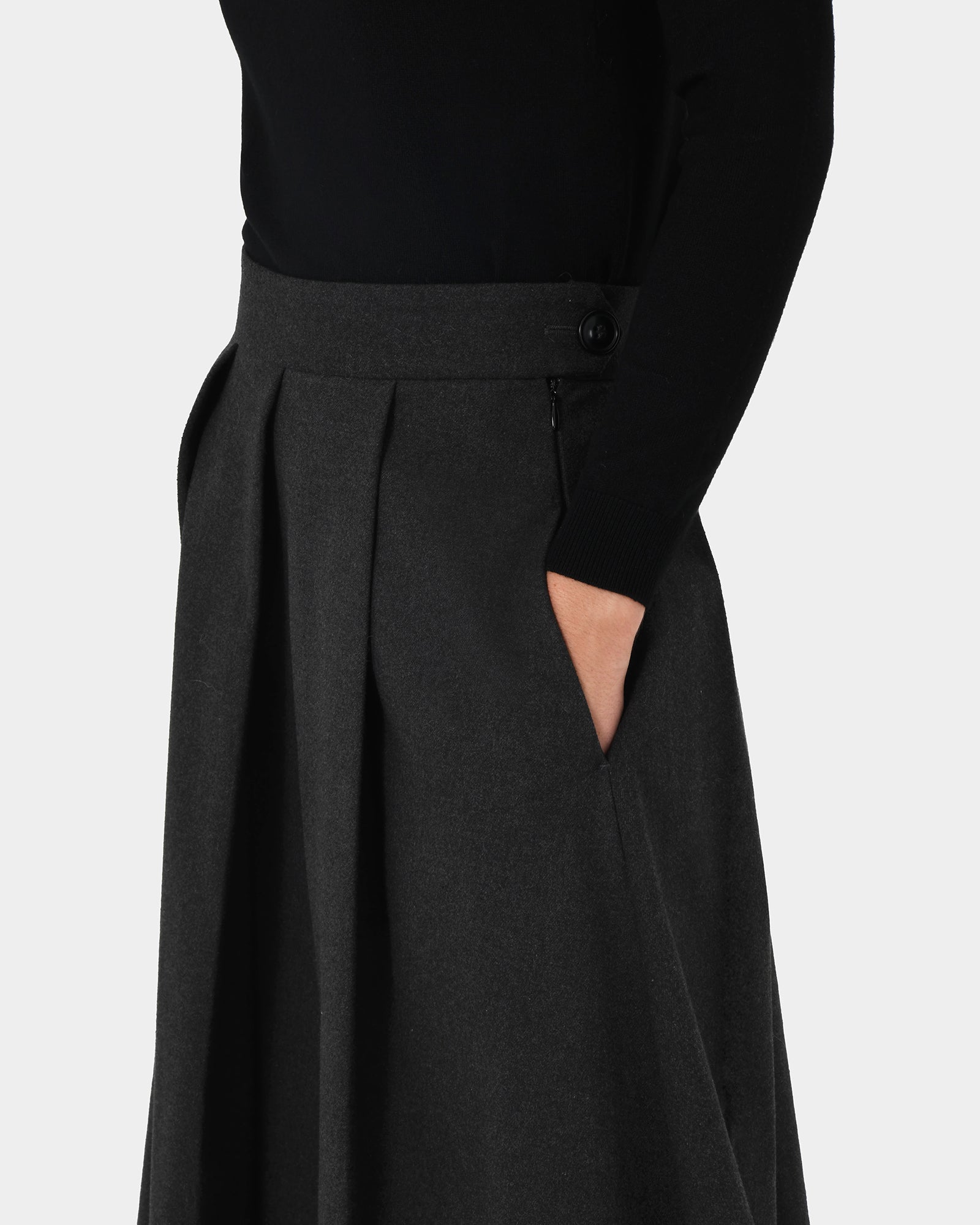 Ryan Pleated Midi Skirt