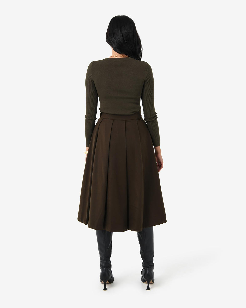 Ryan Pleated Midi Skirt