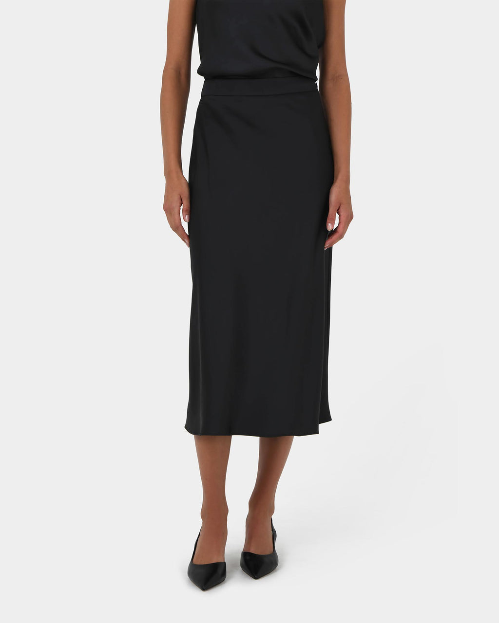 Joy Satin Midi Skirt