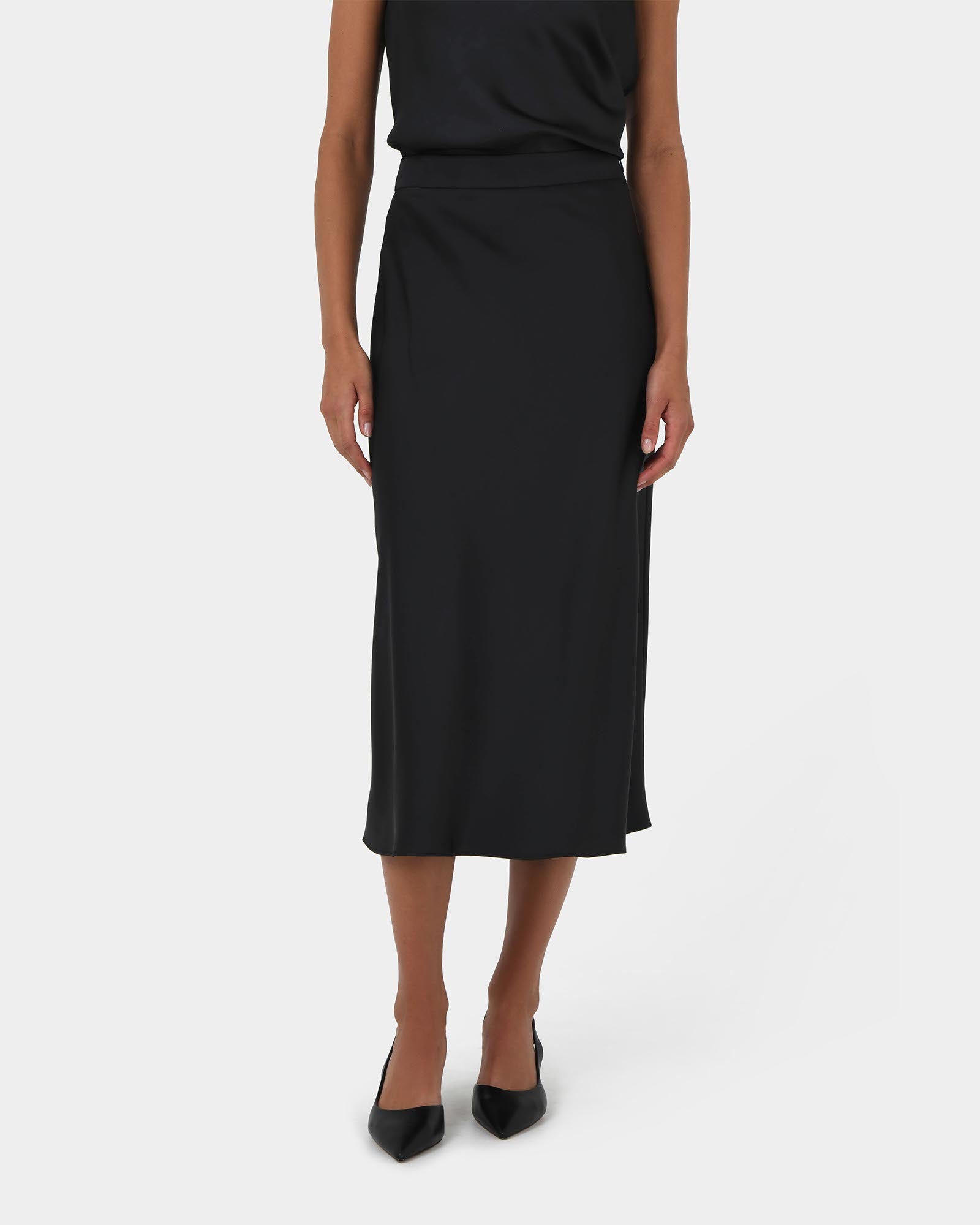 Joy Satin Midi Skirt