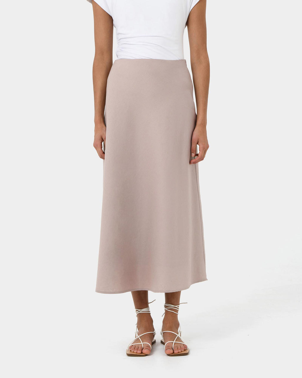 Kade Linen Blend Midi Skirt