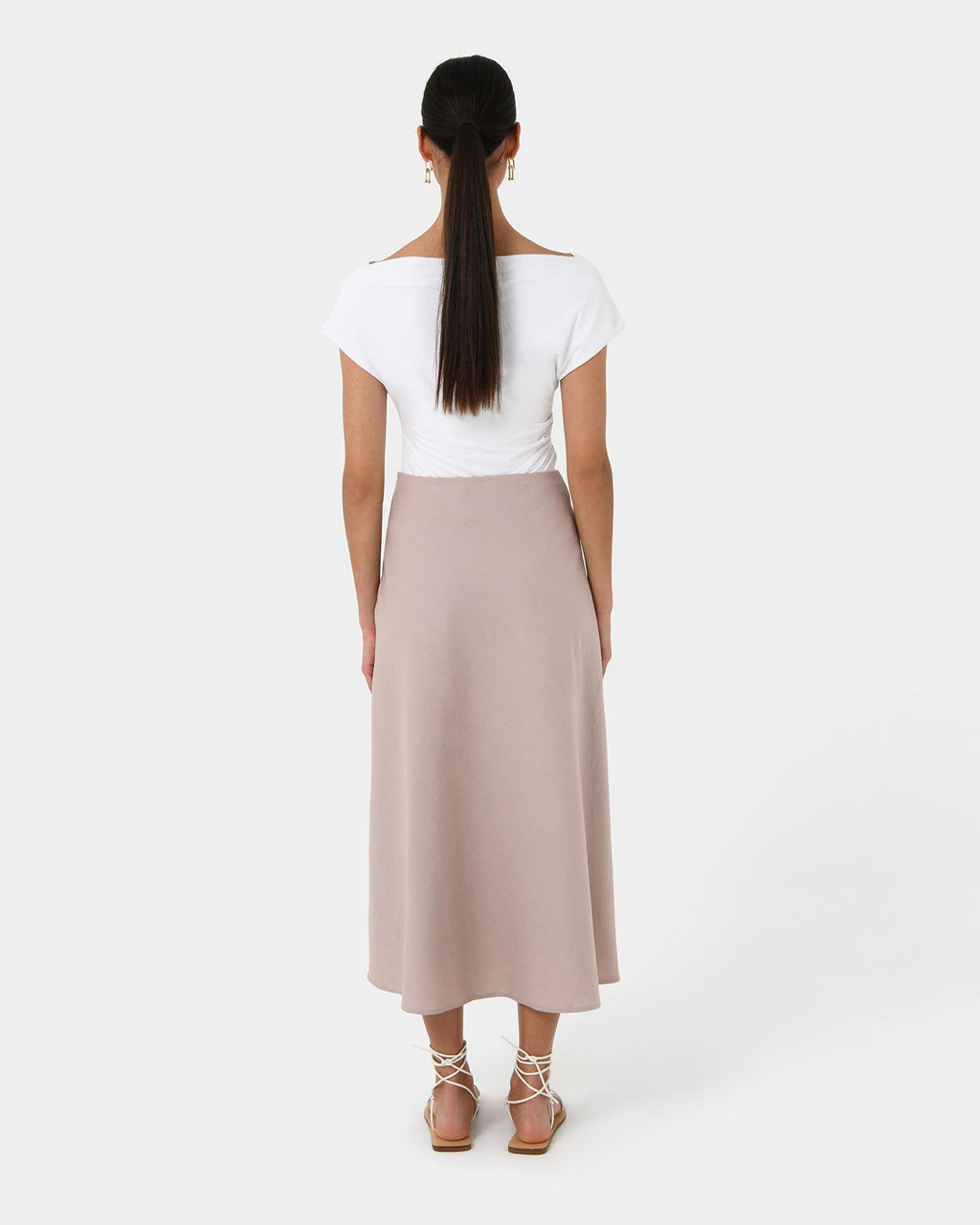Kade Linen Blend Midi Skirt