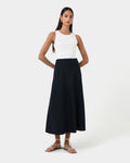 Kade Linen Blend Midi Skirt