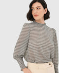Jewel Ruffle Sleeve Blouse
