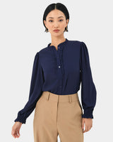 Emilie Ruffle Neck Blouse
