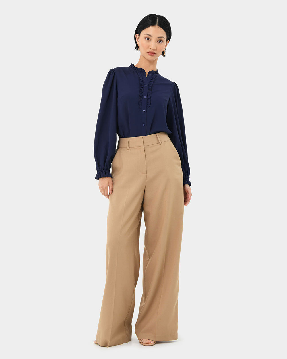 Emilie Ruffle Neck Blouse