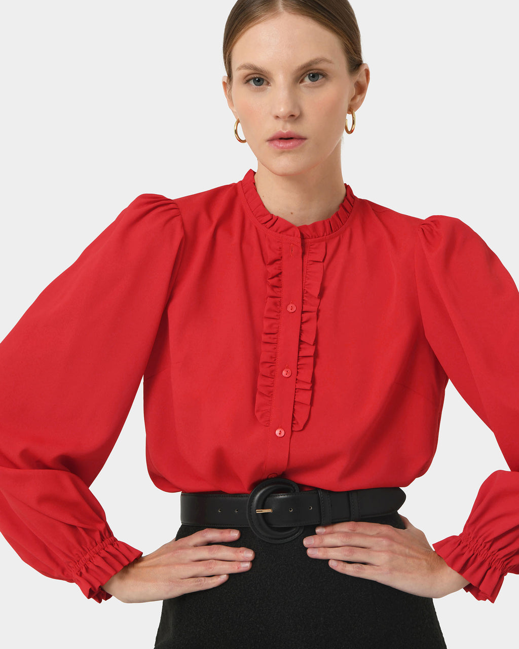 Emilie Ruffle Neck Blouse