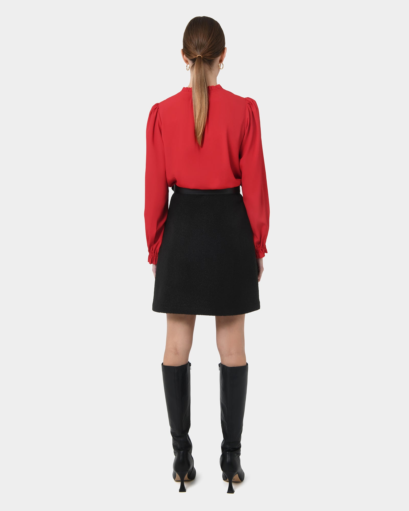 Emilie Ruffle Neck Blouse