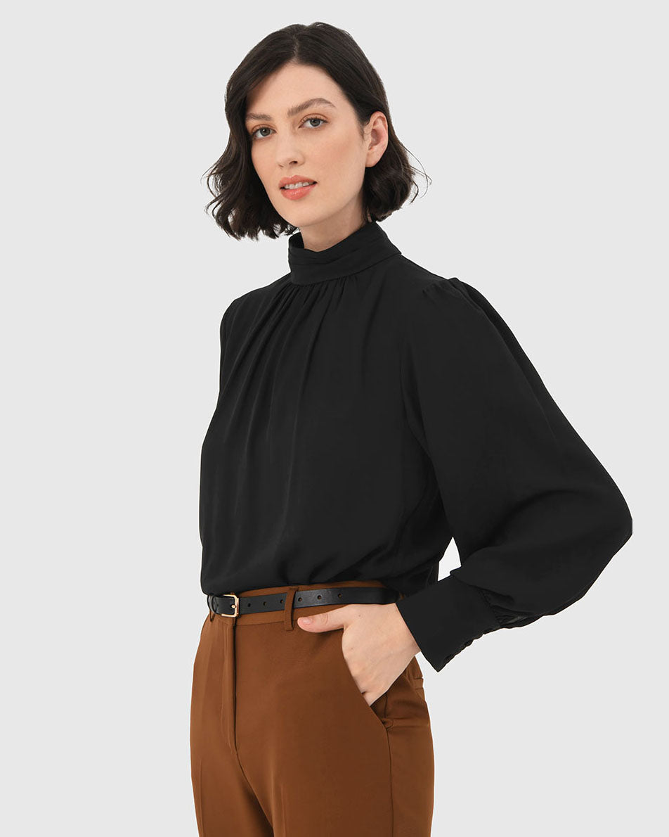 Korra High Neck Blouse