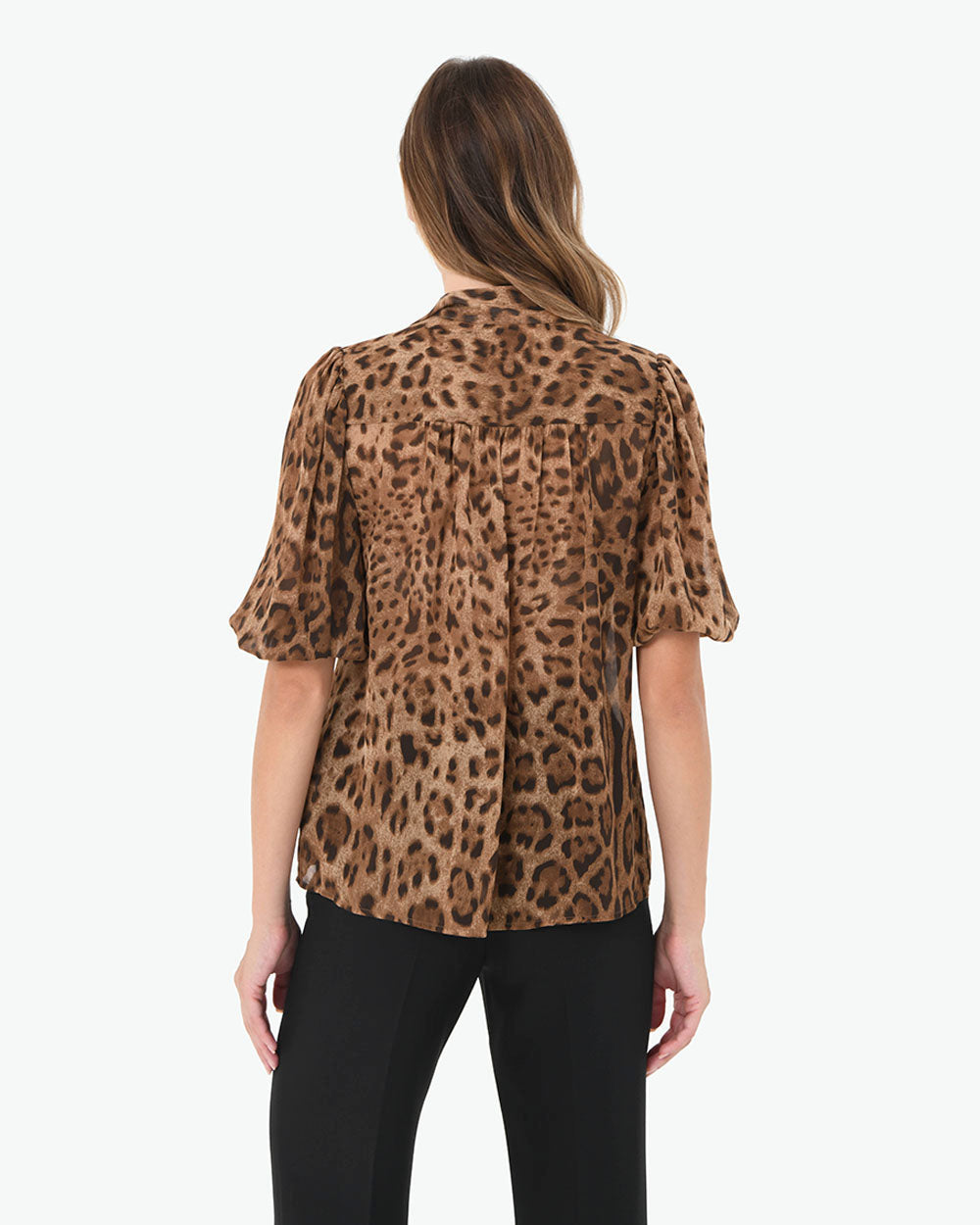 Aleen Animal Print Blouse