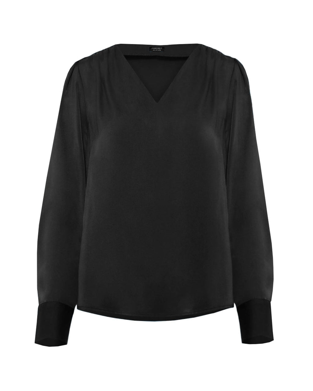 Evalynn V-Neck Satin Blouse