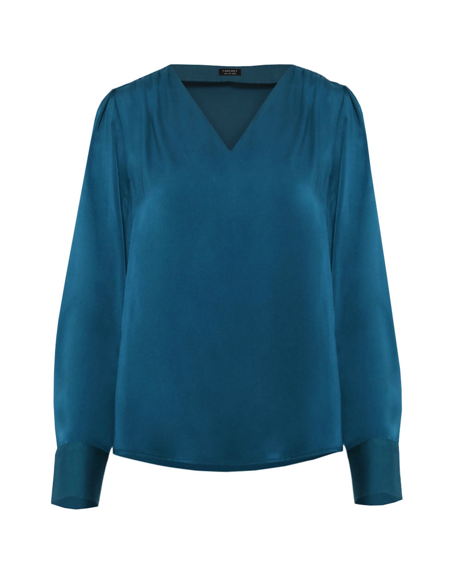 Evalynn V-Neck Satin Blouse