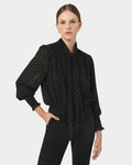 Marcella Polka Dot Tie Blouse