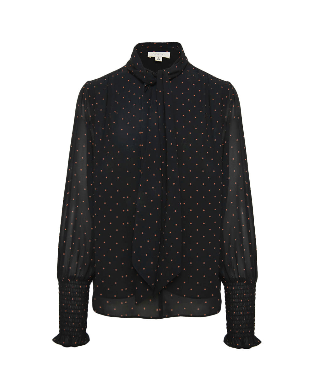 Marcella Polka Dot Tie Blouse