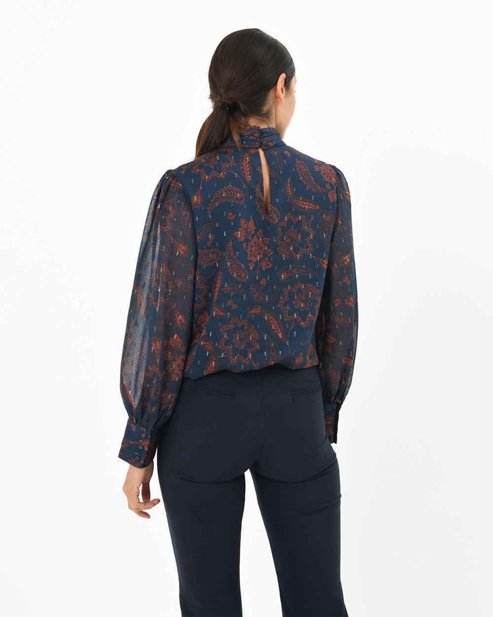 Karley High Neck Blouse