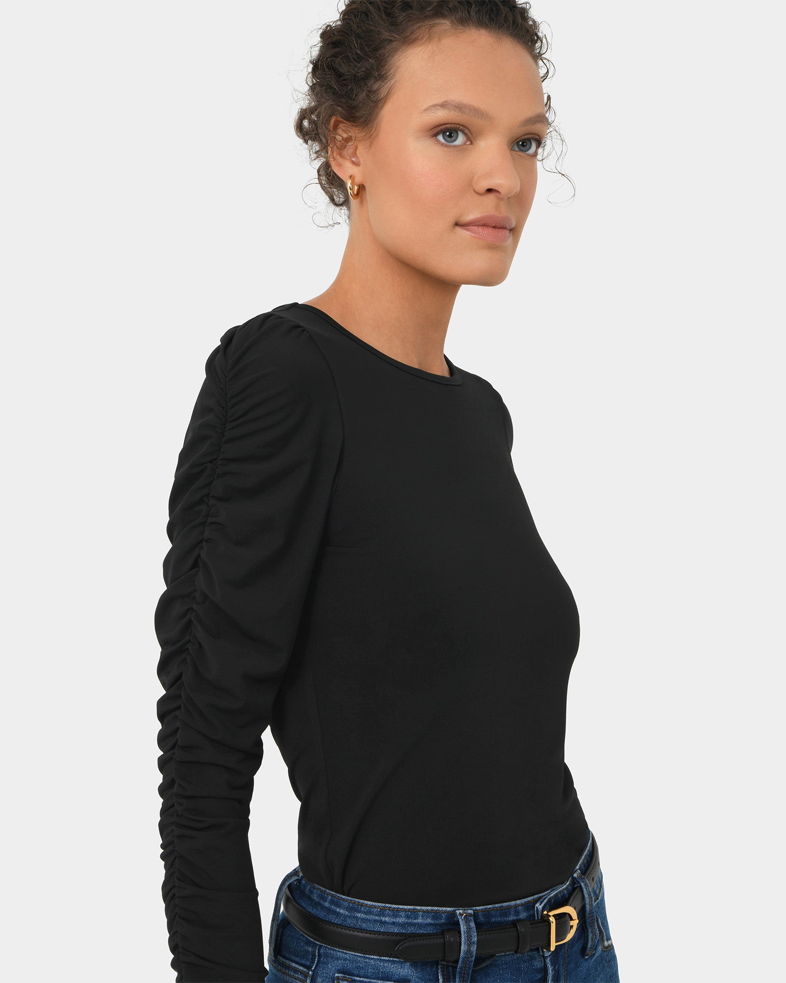 Gissele Ruched Sleeve Top