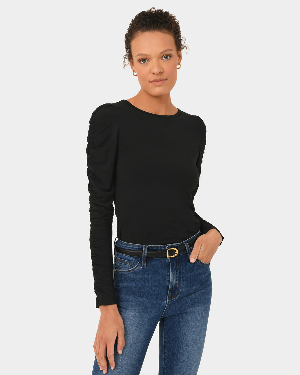Gissele Ruched Sleeve Top