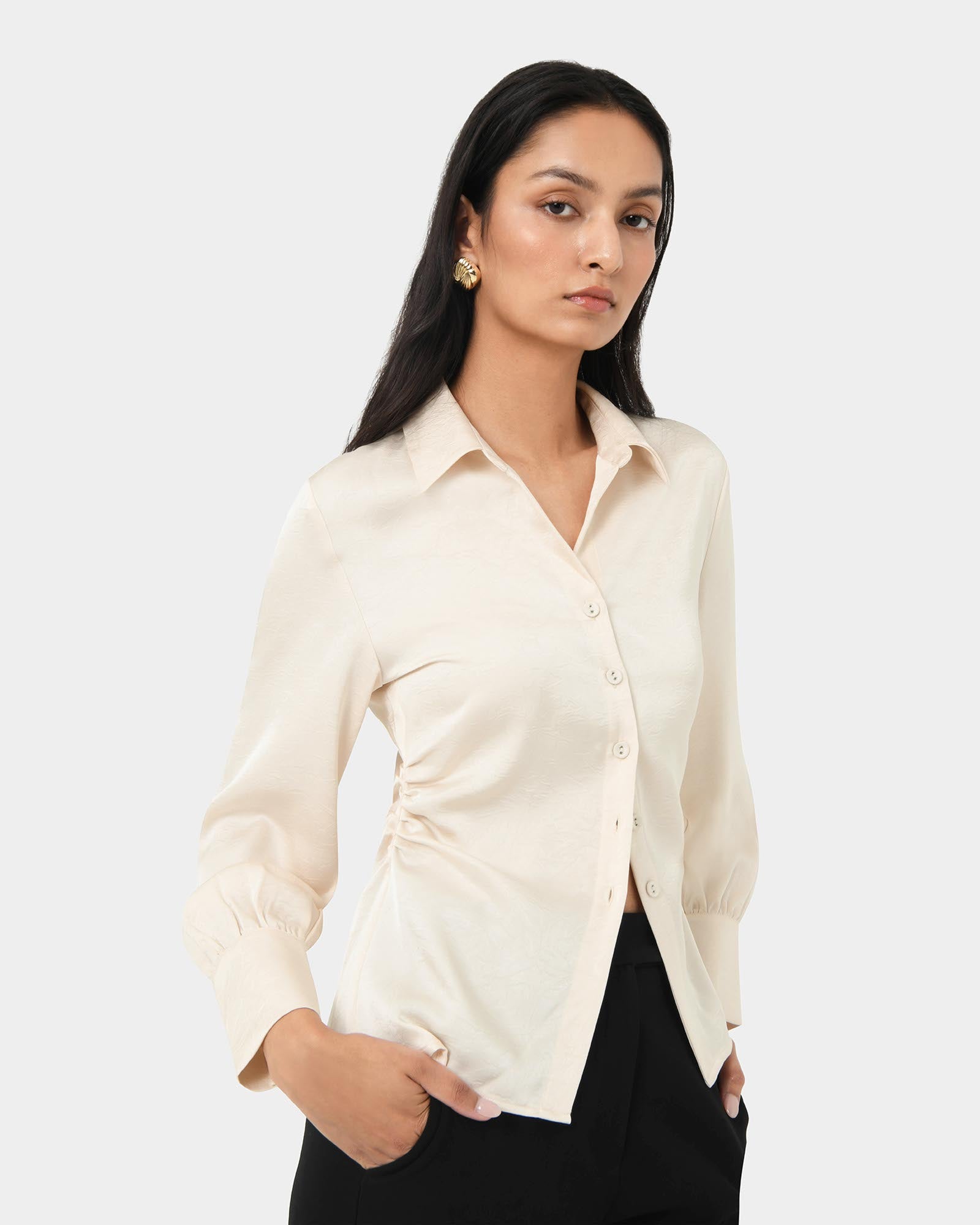 Blair Satin Collar Blouse