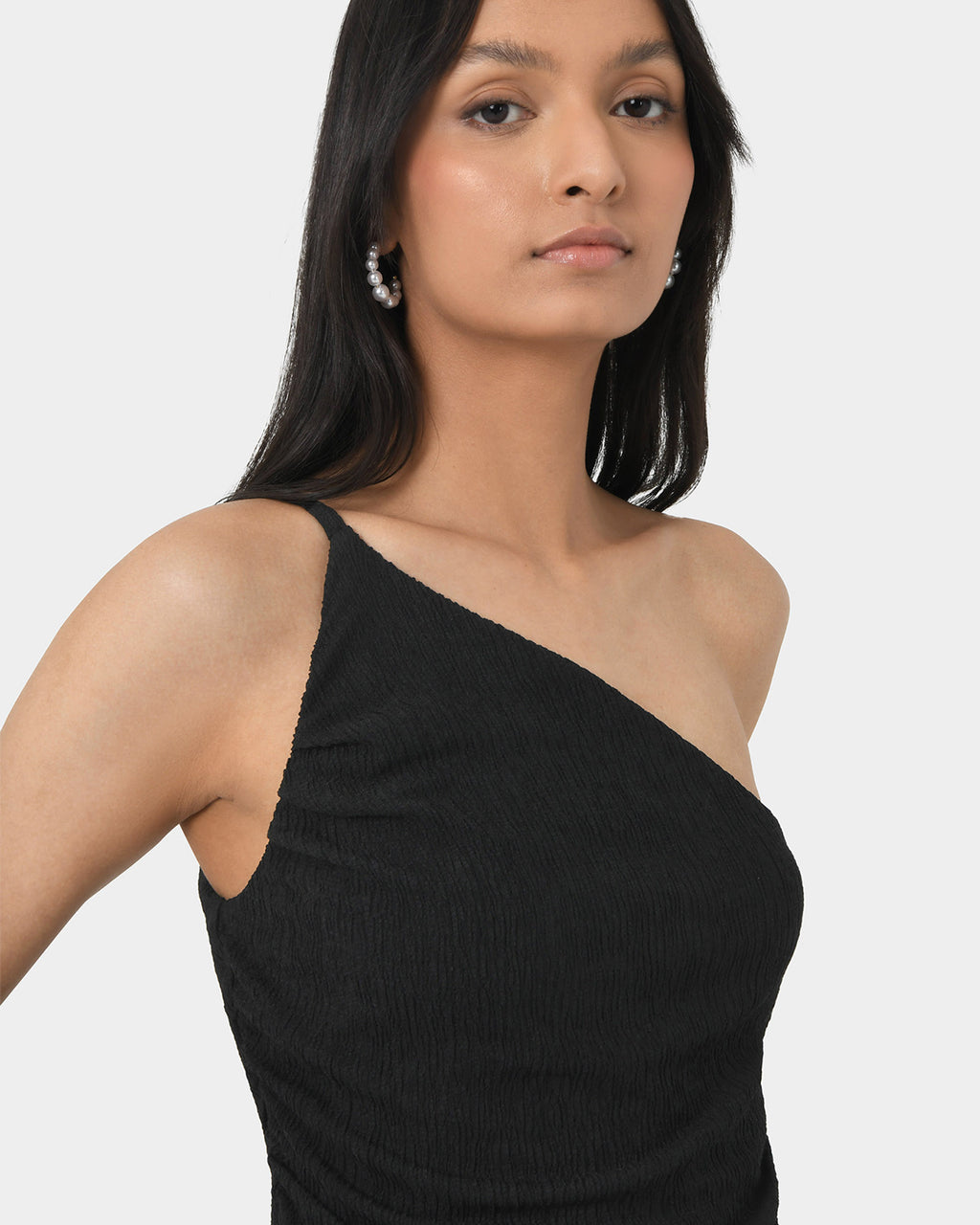 Izzy One Shoulder Crepe Top