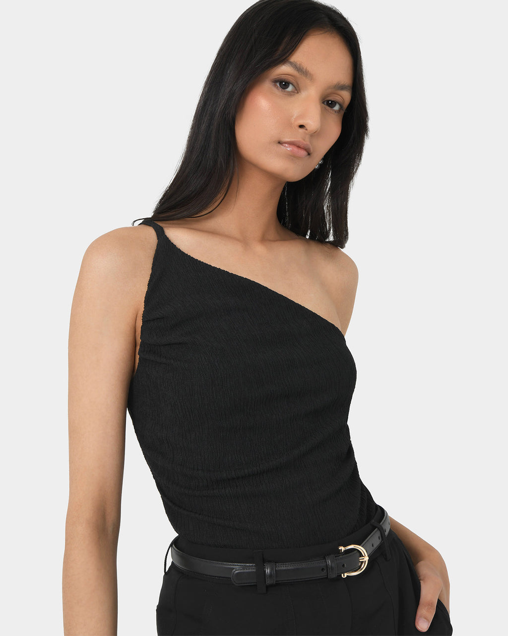 Izzy One Shoulder Crepe Top