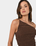 Izzy One Shoulder Crepe Top