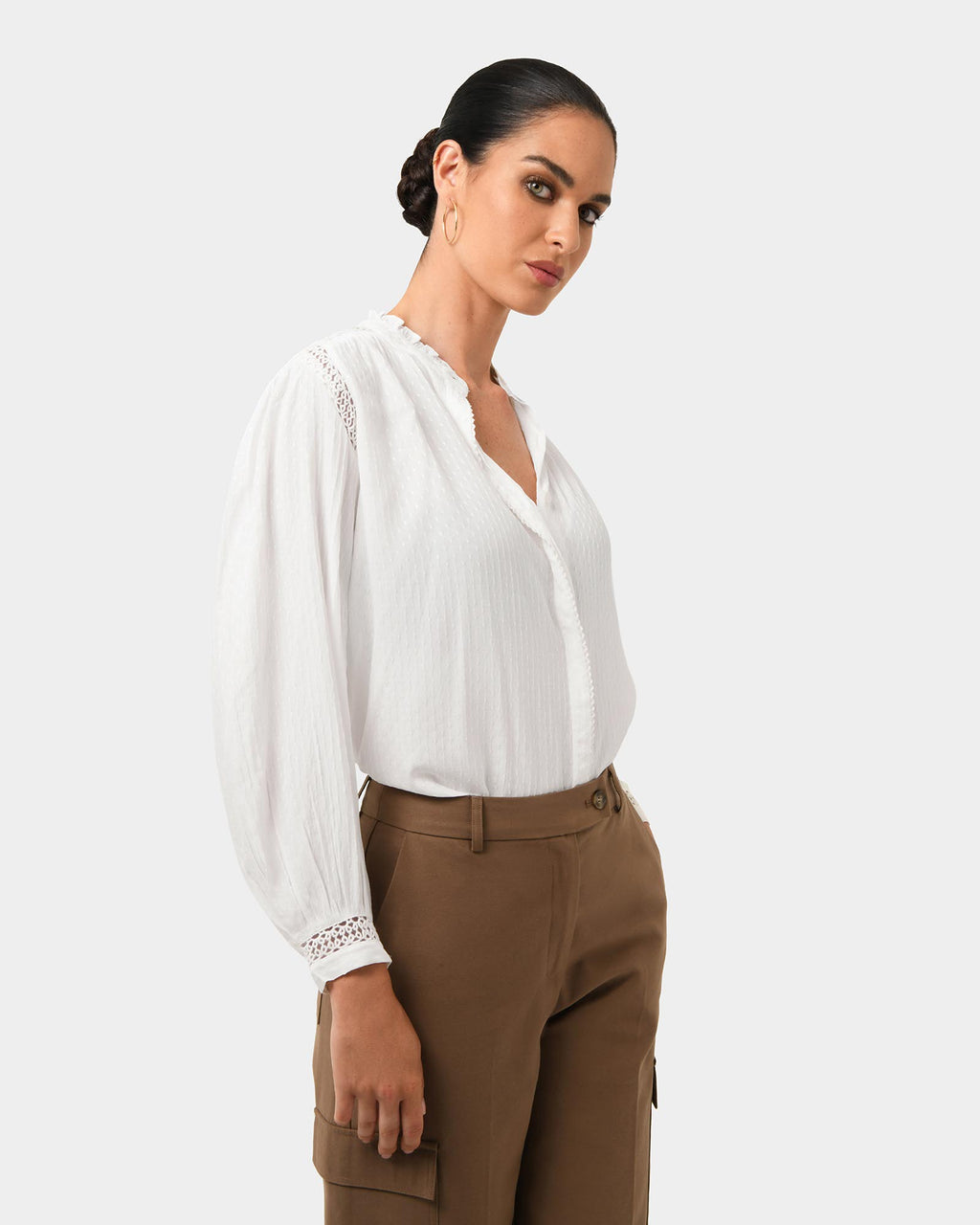 Giorga Lace Trim Blouse
