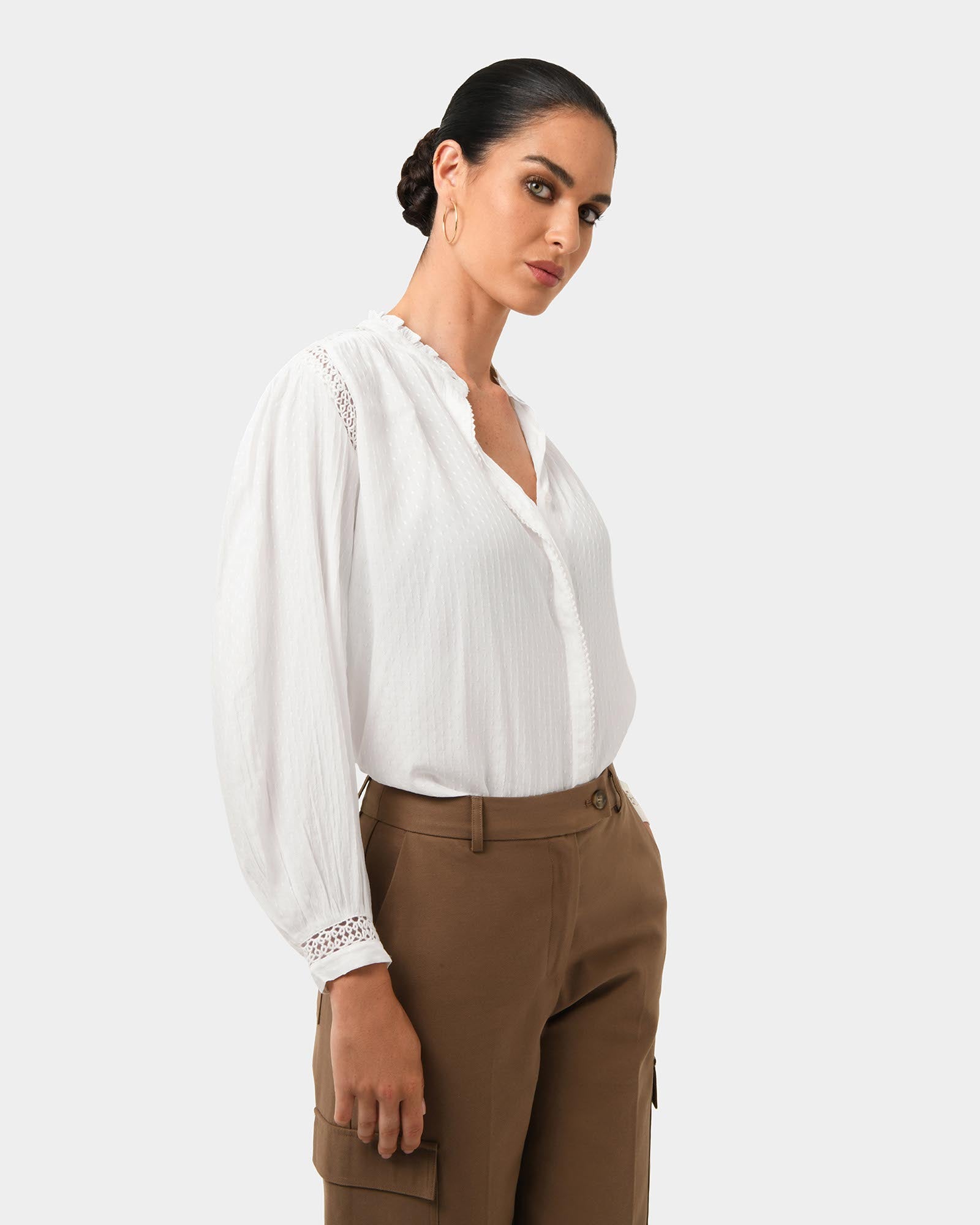 Giorga Lace Trim Blouse