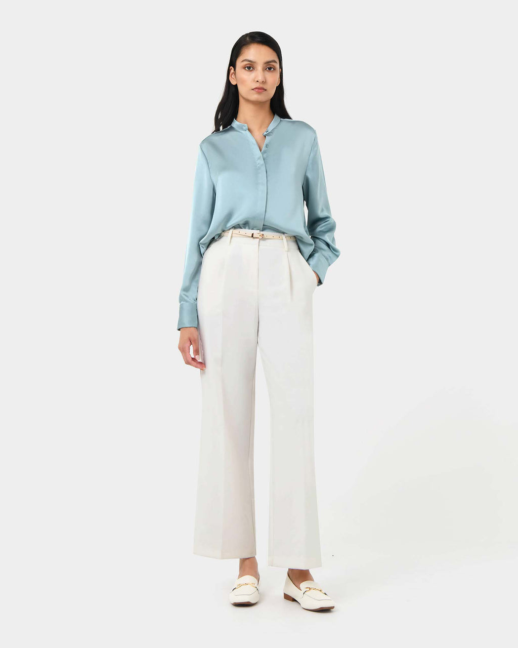 Maira Stand Collar Blouse